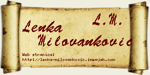 Lenka Milovanković vizit kartica